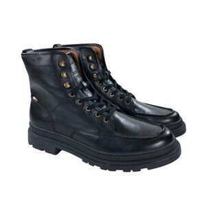 Allen Edmonds Sawyer Lace Up Boots Size 12 D Moc-Toe Weatherproof Black Leather